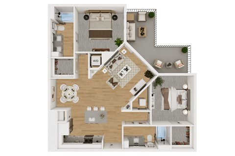 Lenox Burnet Apartments in Austin, Texas B6 Floor Plan